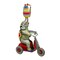 Alexander Taron Holiday Seasonal Decorative German Collectible Tin Toy - Elephant On Scooter - 8.5"Hx3.5"Wx5.5"D